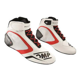 Professional motor racing: OMP Boots KS1 White/Red