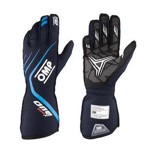 Professional motor racing: OMP Gloves One Evo X Blue/Cyan CLEARANCE