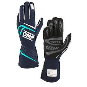 Professional motor racing: OMP Gloves First Blue/Tiffany