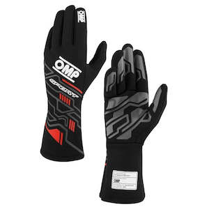 Professional motor racing: OMP Gloves Sport Black/Red