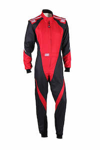 Professional motor racing: OMP Suit KS3X Black/Red 2025