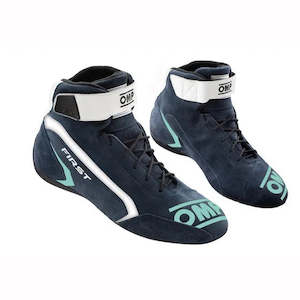 Professional motor racing: OMP Boots First Blue/Tiffany