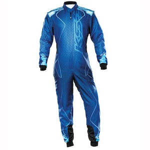 Professional motor racing: OMP Suit KS3 ART Blue/Cyan