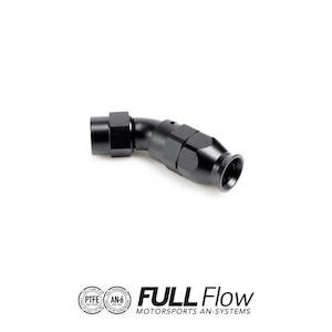 Nuke Full Flow PTFE Hose End Fitting 45 Degree AN-6