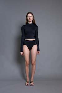 Clothing manufacturing: Cropped Rash Swim Top (PO)