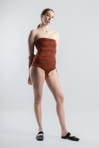 Tube One-piece Swimsuit - Burnt Ochre (PO)