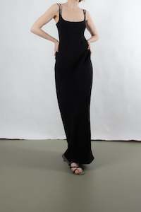 Sara Bias Dress - Black (PO)