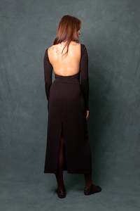 Patricia Backless Maxi Dress - Black (PO)