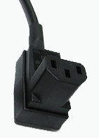 10A C13 IEC bottom entry low profile socket Black