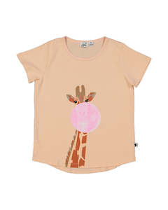 KR1707 BUBBLEGUM GIRAFFE TEE