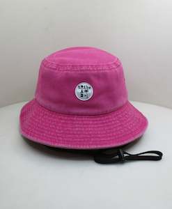 Rt1109 Rad Tribe Bucket Hat In Acid Wash Pink