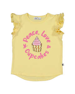 Kr2104 Lemon Cupcake Frill Tee