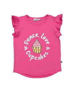 Kr2103 Pink Cupcake Frill Tee