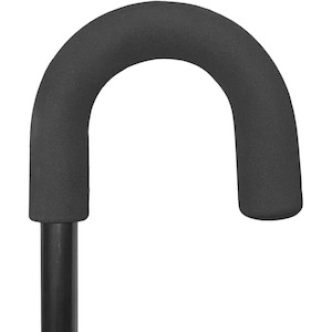 Foam hand-grip for crook handle walking stick