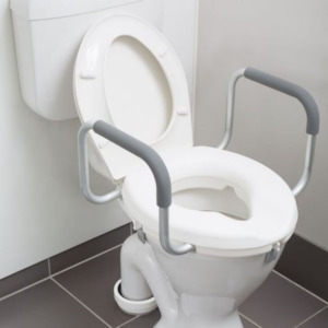 Raised Toilet Seats: Raised toilet seat with armrests