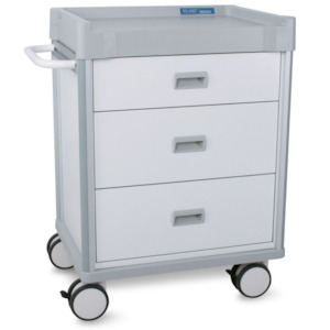 Milano® three drawer medication cart