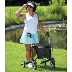 Athlon heavy duty bariatric carbon fibre rollator by Rehasense