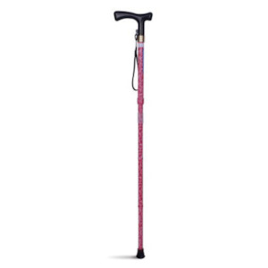 Lifestyle folding T-handle walking stick