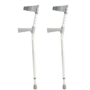 Crutches: Adult adjustable elbow crutches pair