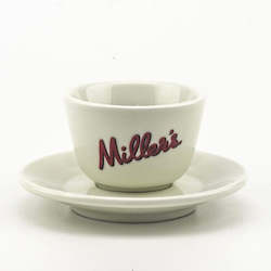 Miller's Coffee Flat White Cup & Saucer | Set of 2