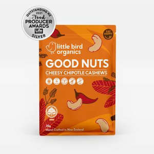 LITTLE BIRD CHEESY CHIPOTLE CASHEWS 120G