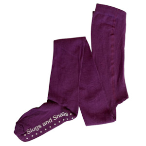 Slugs Tights: S & S Tights - Block Colour - Plum