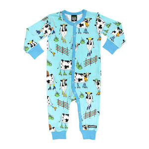 Onesies: Villervalla - All-in-One - Roller  Cow - Aqua