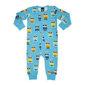 Onesies: Villervalla - All-in-One - Tram - Aqua