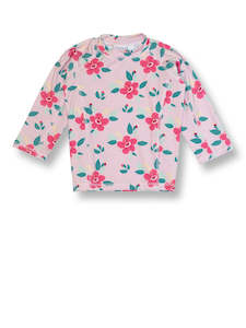 Jny Less Latest: JNY - LS UV Swim Shirt - Hibiscus ** LAST SIZE 74/80cm