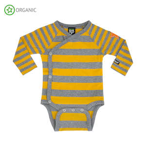 Villervalla - Wrap Body Suit - Stripes - Mustard