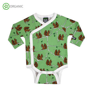 Villervalla - Wrap Body Suit - Squirrels - Clover