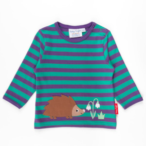 Toby Tiger - LS Tee - Organic Hedgehog Applique