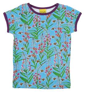 Duns Sweden SS Tee - Willowherb - Blue ** LAST SIZE 92cm