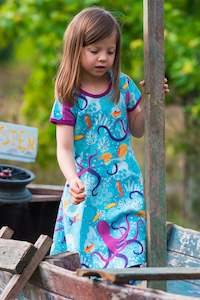 Merle Kids - SS Skater Dress - Under The Sea ** LAST ONE sz 92/98cm