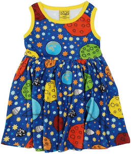 Duns Sweden Sleeveless Dress with Gathered Skirt - Space - Navy