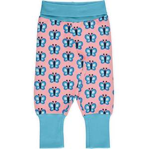 PRICE DROP * Maxomorra - Rib Pants - Blue-Wing Butterfly