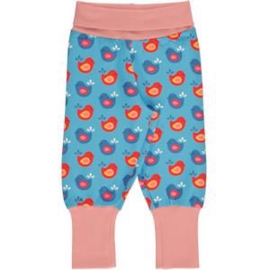 PRICE DROP * Maxomorra - Rib Pants - Bright Birds