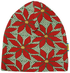 Duns Sweden - Double Layer Hat - Poinsettia - Dark Green