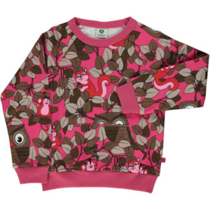 Smafolk: Smafolk - Sweatshirt - Owl in Tree - Carmine