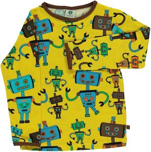 Smafolk - LS Tee - Robot - Yellow