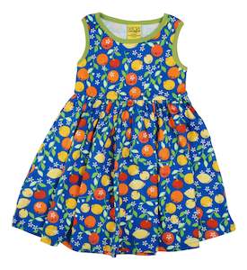 Duns Sweden - Sleeveless Gathered Dress - Citrus Blue