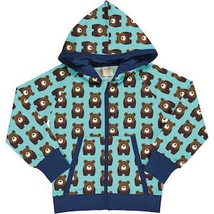 Maxomorra - Zip Hoodie - Bear ** LAST SZ 122/128cm