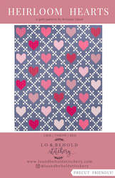 Fabrics textile: Heirloom Hearts Quilt Pattern - Lo and Behold Stitchery