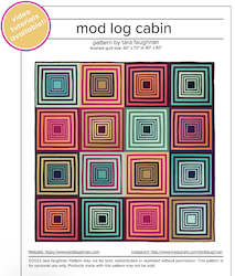 Fabrics textile: Mod Log Cabin Quilt Pattern - Tara Faughnan