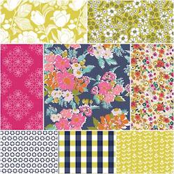 Fabrics textile: Flower Farm Navy FQB - Keera Job for Riley Blake Designs