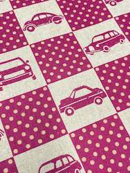 Fabrics textile: Remnant Echino Carbox Pink - Etsuko Furuya for Kokka