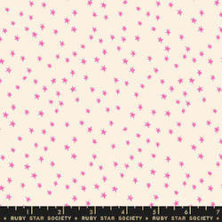 Fabrics textile: Starry Mini Stars Neon Pink FQ - Alexia  Abegg for Ruby Star Society