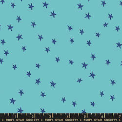 Fabrics textile: Starry Turquoise FQ (2024) - Alexia Marcelle Abegg for Ruby Star Society