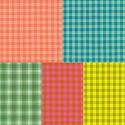 Mixed Bundle Gingham Kitchen Window Woven - Elizabeth Hartman for Robert Kaufman Fabrics