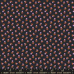 Meadow Star Sprout Black Fat Quarter - Alexia Abegg for Ruby Star Society